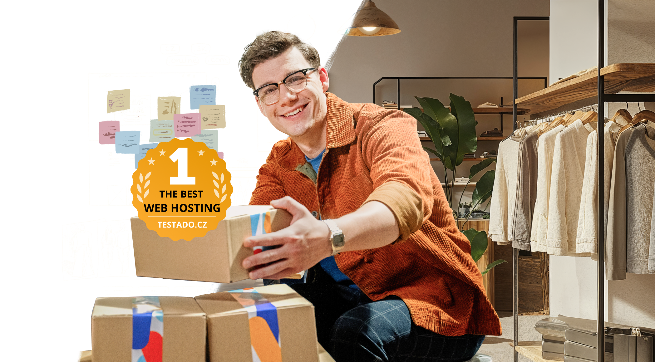 A happy man that knows that Webglobe's shared web hosting is the best