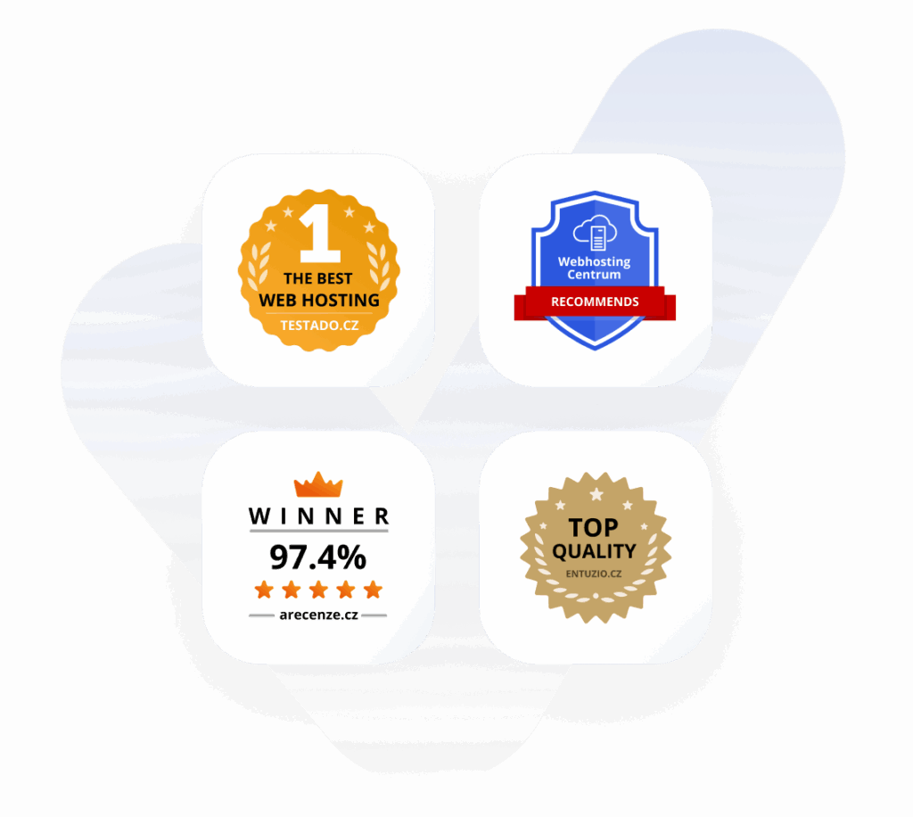 Webglobe's web hosting has certifications from Testado, Arecenze, Entuzio and Webhosting Centrum