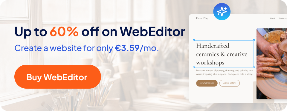 Up to 60% off on WebEditor